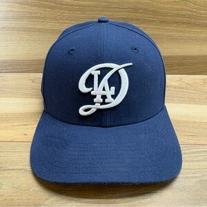 New Era Navy Blue Cap with White LA Script Logo